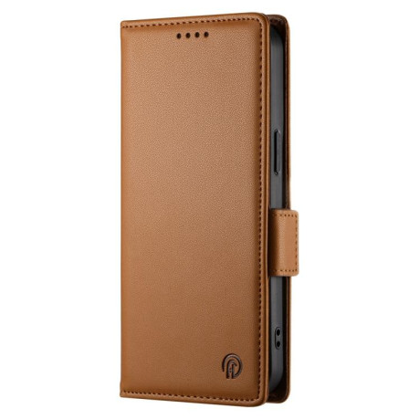 Чехол-книжка Side Buckle Magnetic Frosted Leather для OnePlus 13R/Ace 5/Ace 5 Pro - коричневый