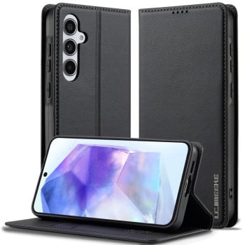 Чохол-книжка LC.IMEEKE L1 Series Frosted Fine Texture для Samsung Galaxy S25+ 5G - чорний
