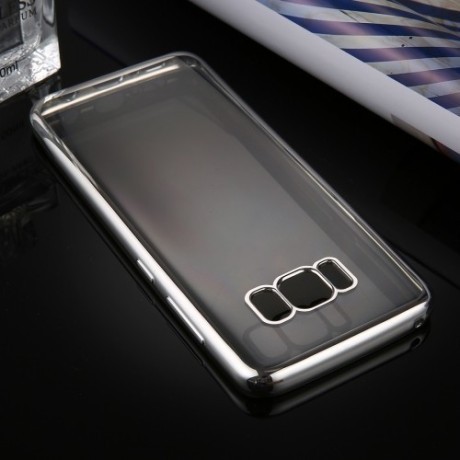 Силіконовий чохол Electroplating Frame для Samsung Galaxy S8/G950- сріблястий