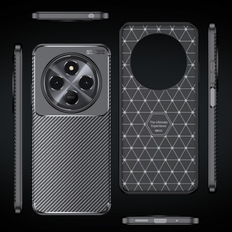 Ударозахисний чохол HMC Carbon Fiber Texture на Xiaomi Redmi 14C 4G/Poco C75/Redmi A4 5G - чорний