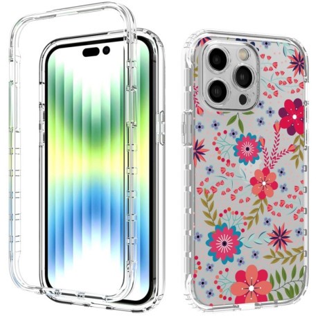 Протиударний чохол Transparent Painted для iPhone 14 Pro Max - Small Floral