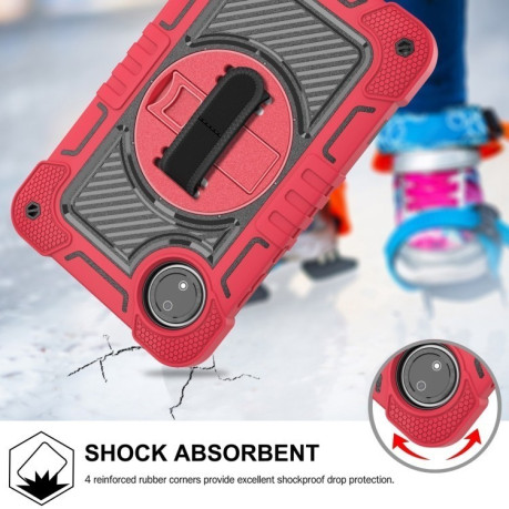 Чохол-книжка Acrylic 360 Degree Rotation Holder Leather для Redmi Pad SE 8.7 2024 - Red + Black