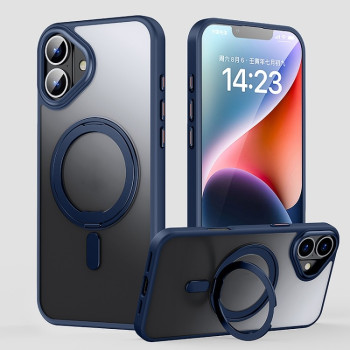 Протиударний чохол з підставкою на 360 град з MagSafe на iPhone 16 Plus - синій