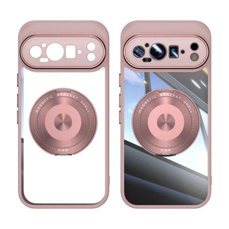 Протиударний чохол 360 Holder Magsafe Acrylic Hybrid для Google Pixel 9 Pro XL - рожевий