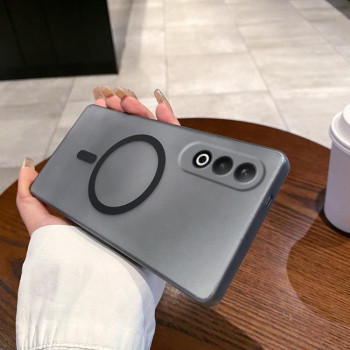 Противоударный чехол матовый Ice Fog Fine Hole с MagSafe на OnePlus Nord CE4 5G - черный