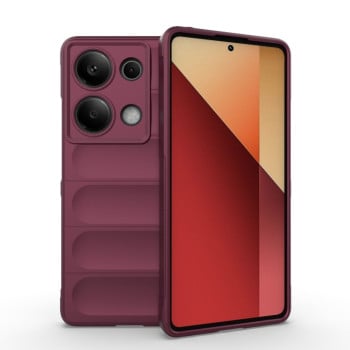 Силіконовий чохол Magic Flannel для Xiaomi Redmi Note 13 Pro 4G / POCO M6 Pro 4G   – винно-червоний