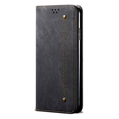 Чехол книжка Denim Texture Casual Style на OnePlus 11 - черный
