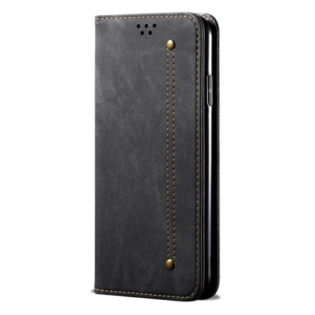 Чехол книжка Denim Texture Casual Style на Samsung Galaxy A25 5G - черный