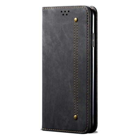Чехол книжка Denim Texture Casual Style на Vivo Y36 5G / 4G - черный