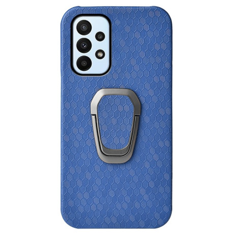 Противоударный чехол Honeycomb Ring Holder для Samsung Galaxy A23 4G - синий