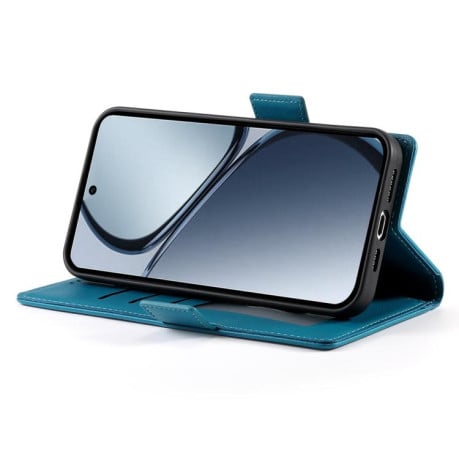Чохол-книжка Side Buckle Magnetic Frosted Leather на Realme C75 / Realme 14x - синій