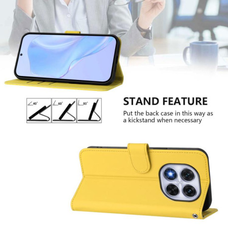 Чохол-книжка Skin Feel S-type для Xiaomi Redmi Note 14 Pro 5G/Poco X7 - жовтий