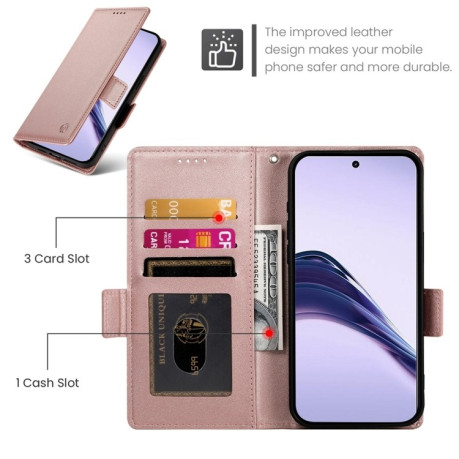 Чехол-книжка Side Buckle Magnetic Frosted Leather для Realme 13 Pro / 13 Pro+ Global - золото