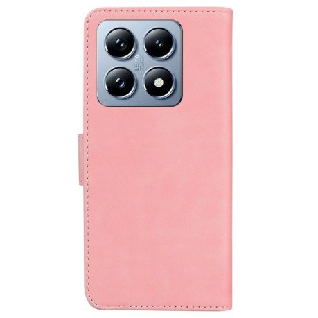 Чехол-книжка Pure Color Magnetic для Xiaomi 14T Pro - розовый
