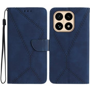 Чехол-книжка Stitching Embossed Leather на Xiaomi 15T - синий