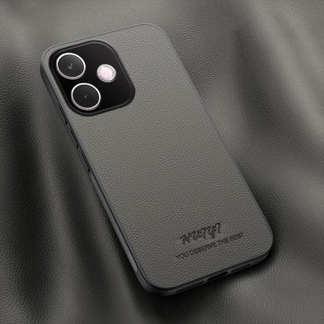 Чехол HUIYI Leather Magnetic для OPPO A5 Pro 5G - серый