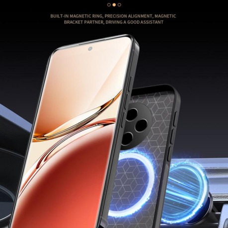 Чехол HUIYI Leather Magnetic для OPPO Reno12 F/12FS  - синий