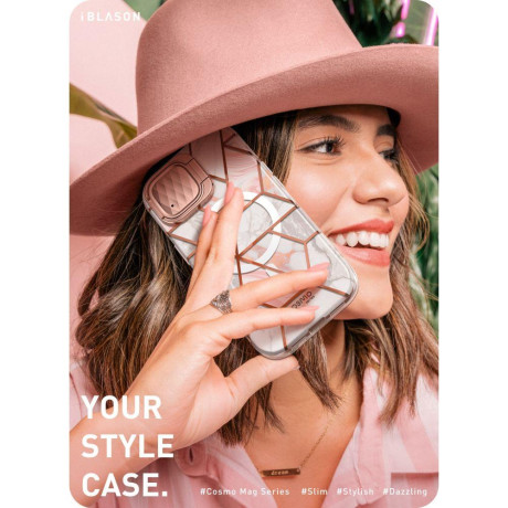 Двухсторонний чехол Supcase Cosmo Mag MagSafe для iPhone 15 - Marble