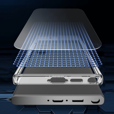 Протиударний чохол Wlons Ice Crystal для Samsung Galaxy S23 Ultra 5G - синій