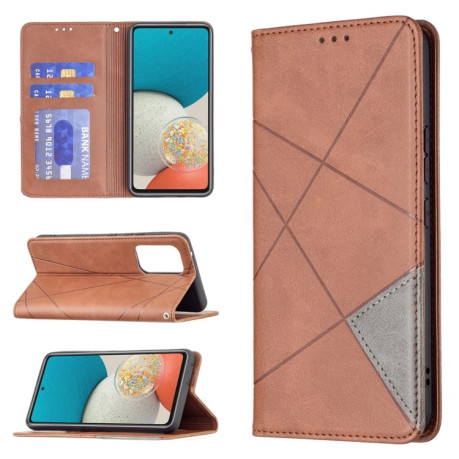Чехол-книжка Rhombus Texture для Samsung Galaxy A53 5G - коричневый