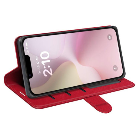 Чехол-книжка R64 Texture Horizontal Flip Leather для iPhone 16e - красный
