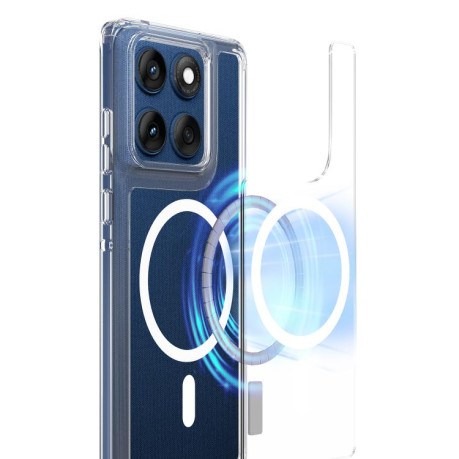 Чохол Clear Case MagSafe Simple Magnetiс для Motorola Edge 60/60s/60 Fusion - прозорий