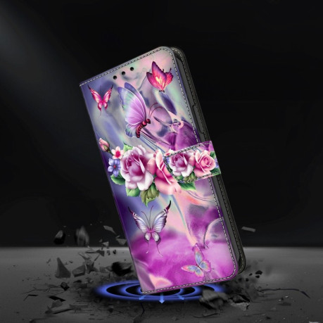 Чохол-книжка Crystal 3D Shockproof Protective Leather для iPhone 15 Pro - Butterfly