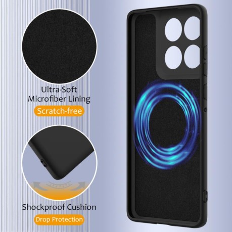 Силиконовый чехол Shockproof Silicone Magsafe для Motorola Edge 60 / 60s / 60 Fusion - черный