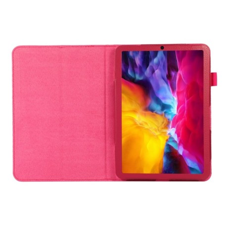 Чехол-книжка Litchi Texture для iPad mini 6 - пурпурно-красный
