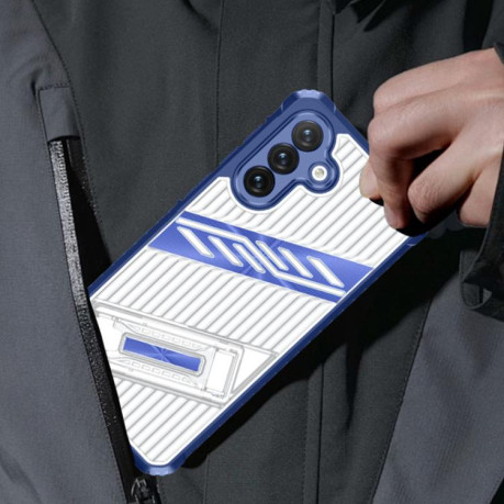 Протиударний чохол Plating Holder PC Hybrid TPU для Samsung Galaxy A36/A56 5G - зелений