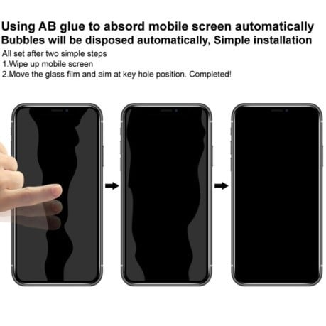 Защитное стекло IMAK 9H Full Screen Film Pro+ Version на Xiaomi Mi 11T / 11T Pro - черное
