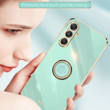 Протиударний чохол XINLI Straight Edge with Ring Holder Samsung Galaxy M34 5G - фіолетовий
