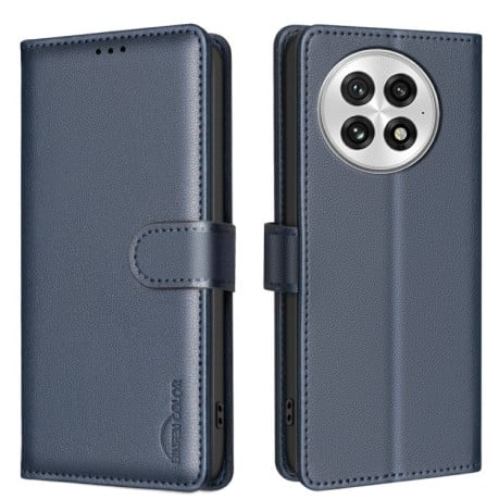 Чохол-книжка Litchi Texture RFID Anti-theft Leather для OnePlus 13 - синій