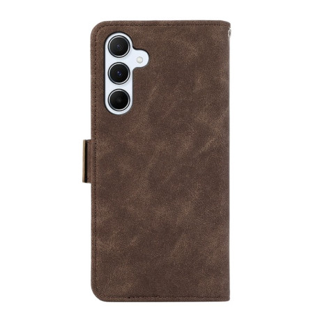 Чехол-книжка ABEEL Color Block Magnetic RFID Leather на Samsung Galaxy A56 5G - коричневый