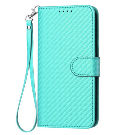 Чехол-книжка Carbon Fiber Texture на For на Samsung Galaxy F16 5G / M16 5G - голубой