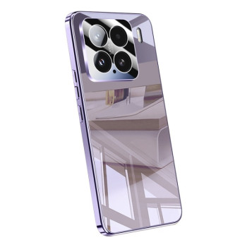 Противоударный чехол Electroplating Ice Crystal Airbag Full Coverage Shockproof для Xiaomi 15 - фиолетовый