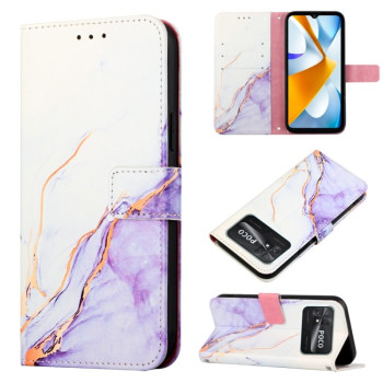 Чохол-книжка PT003 Marble Pattern для Xiaomi Poco C40/Redmi 10c - білий