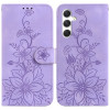 Чехол-книжка Lily Embossed Leather для Samsung Galaxy S24+ 5G - фиолетовый