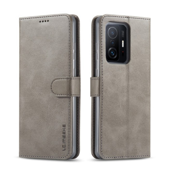 Чохол книжка LC.IMEEKE Calf Texture Xiaomi Mi 11T / 11T Pro - сірий