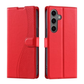Чехол-книжка Voltage Side Buckle для Samsung Galaxy S24 FE 5G - красный