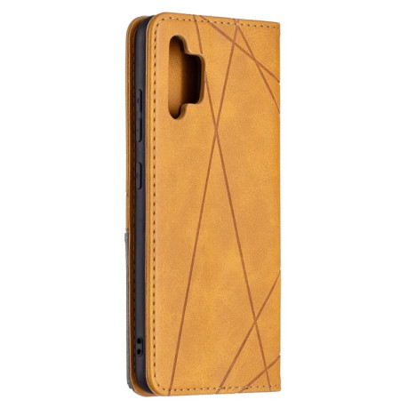 Чехол-книжка Rhombus Texture на Samsung Galaxy A32 4G - желтый