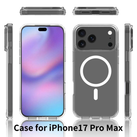 Акриловый противоударный чехол Magsafe Scratchproof Acrylic TPU для iPhone 17 Pro Max - прозрачный