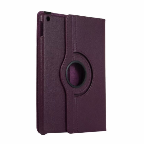 Чехол Litchi Texture 360 Degrees на iPad 9/8/7 10.2 (2019/2020/2021) - Фиолетовый