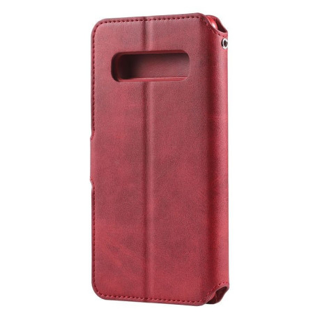 Чехол- книжка Calf Pattern Magnetic Buckle на Samsung Galaxy S10+ / S10 Plus- красный