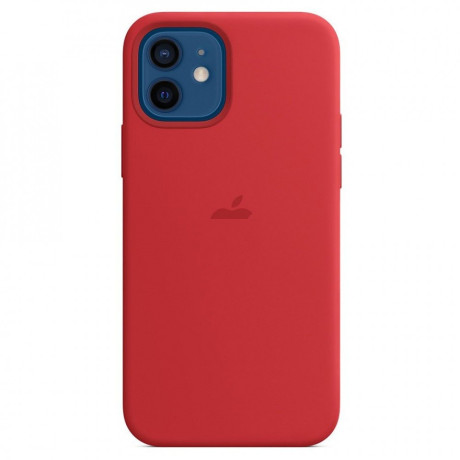 Силиконовый чехол Silicone Case Red на iPhone 12 / iPhone 12 Pro (без MagSafe) - премиальное качество