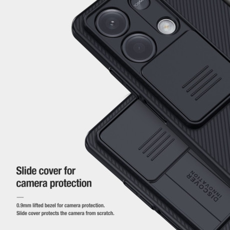 Противоударный чехол NILLKIN Black Mirror Series для Xiaomi Redmi Note 13 - черный