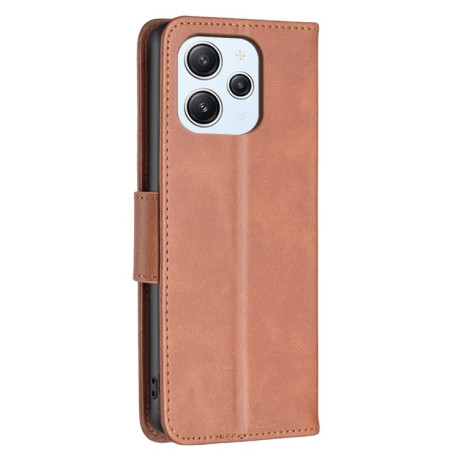 Чохол-книжка Retro Lambskin Texture для Xiaomi Redmi 12/12 5G/Poco M6 Pro 5G - коричневий