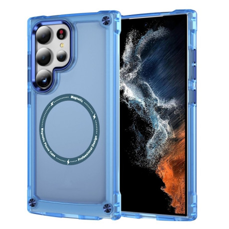 Протиударний чохол Skin Feel TPU + PC MagSafe Magnetic для Samsung Galaxy S25 Ultra 5G - синій