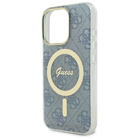 Оригінальний чохол Guess IML 4G MagSafe для iPhone 16 Pro - Blue