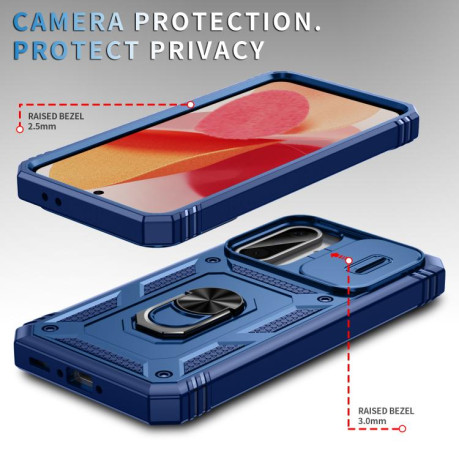 Противоударный чехол Sliding Camshield для Samsung Galaxy A56 5G - синий